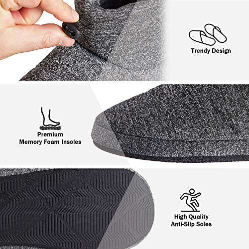 Dunlop Zapatillas Casa Hombre, Pantuflas Hombre Altas para Casa, Zapatillas Hombre Bota para Interior Exterior, Regalos para Hombres y Adolescentes Talla 41-46 (Gris, Numeric_41)