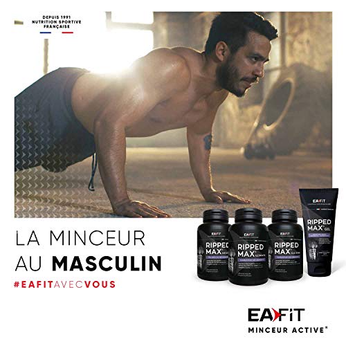 Eafit Ripped Max Gel, Define Abdominales, Pectorales y Cuádriceps, Científicamente Probado, Esculpe y Tonifica, Quema Grasa, Efecto Cubo de Hielo, Cafeína, Té Verde y Guaraná, 200 ml