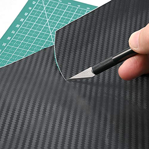 Ehdis 2 escalpelo manualidades, cutter profesional con 20 cuchillas, Cuchilo de tallar Manualidades Cuchillo para trabajos artesanales Cúter con Hobby, negro