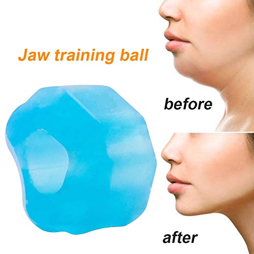 Ejercitador de mandíbula, rostro y cuello, Pelota de ejercicios para la línea de la mandíbula, Adelgaza y tonifica el rostro, Ejercitador facial