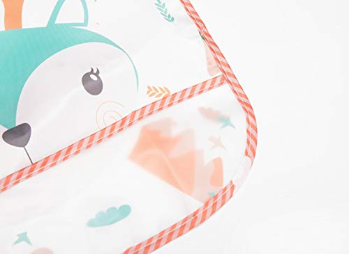 ElecMotive 3 pcs Babero con Mangas Impermeable Babero de Manga larga Niños Niñas 6-36 Meses