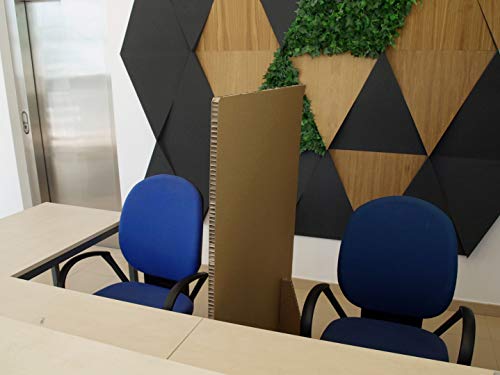 EliAcoustic Biombo de separación de Espacios para protección. Ajustable a Medida. Reciclable. Medidas 1400 mm de Alto x 1000 mm de Ancho.