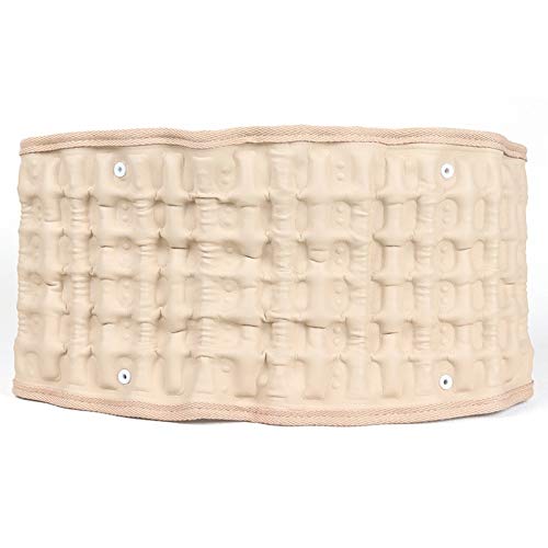 Faja Lumbar para Espalda, Cinturón de alivio de la presión de la espalda en fisio, correas hinchables de apoyo lumbar de cintura baja, facilidad espasmos musculares (Color : Khaki)