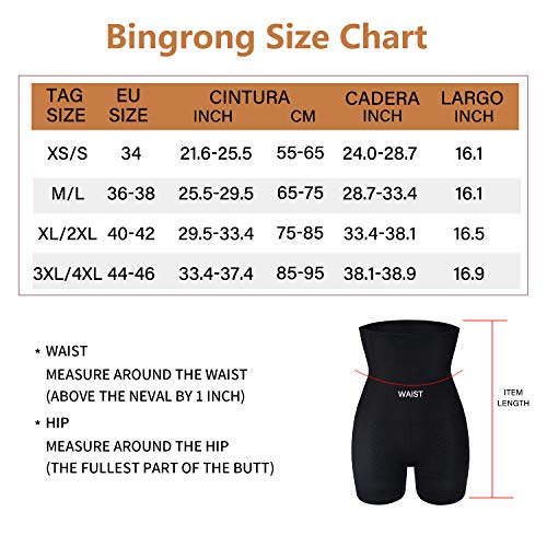 Faja Pantalón Shapewear Lenceria Braguita Moldeadora Mujer Faja Reductora Sin Costura Braga Body Shaper Cintura Moldeador Abdomen Ropa Moldeadora Mujer(Negro, M/L)