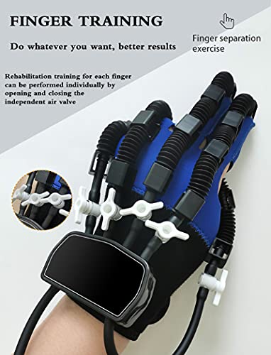 Férula de mano, guantes de rehabilitación, ortesis de dedos, equipo de entrenamiento de rehabilitación de hemiplejía de mano, entrenamiento manual de férula de mano(Size:Código L,Color:Mano izquierda)