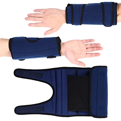 Férula de soporte para codo para síndrome del túnel cubital, férula transpirable para muñeca y antebrazo, estabilizador de férula de brazo de soporte fijo externo para esguinces(Azul)