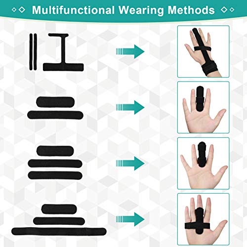 Ferula para Dedo en Gatillo, Férula dedo de Compresión, Férula Pulgar, Dedo Férula para Dedo Medio Roto, Barra de Aluminio Ajustable para Aliviar el Dolor de Fracturas, Inmovilización de Nudillos
