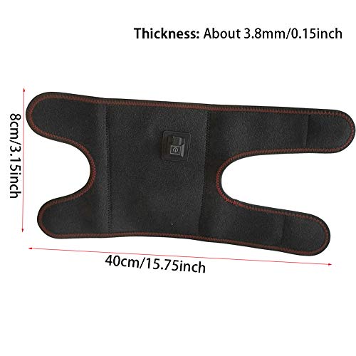 Fiacvrs Codera calentada, almohadilla ajustable para el codo con calefacción con ajuste de temperatura de 3 niveles, recargable por USB, para golfista, tenis, tendinitis, dolor de codo (gris)