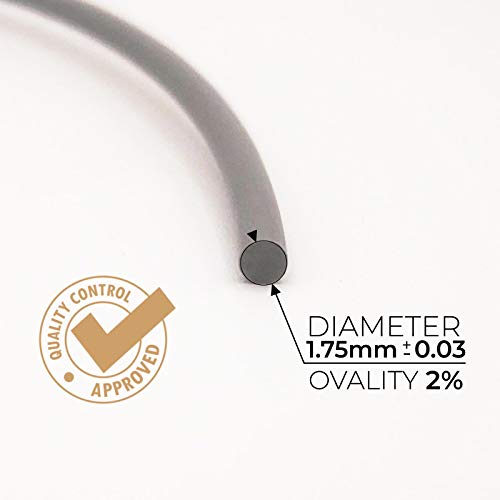 Filamento Filaflex Conductivo TPU flexible conductor de electricidad compatible con la mayoría de las impresoras 3D del mercado con una dureza shore 92A,1.75mm 500 gr, Negro