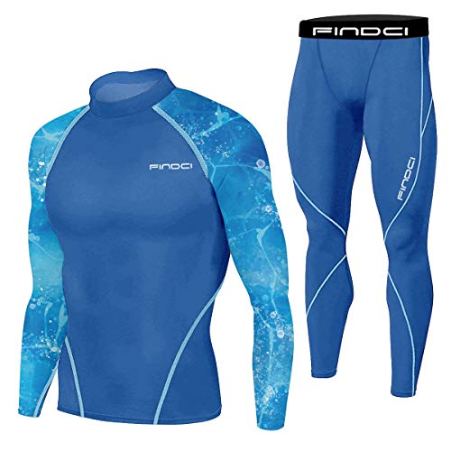 Findci - Ropa deportiva ajustada para hombre, entrenamiento en gimnasio o carrera, ropa deportiva exclusiva, entrenamiento en interiores, chándal con chaqueta y pantalones, 2 unidades / SET14, XL