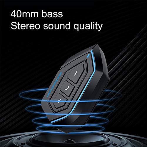 FJYDM Auriculares De Motocicleta Auriculares con Casco Bluetooth 5.0 Soporte para Interfono De Moto De Conexión De 2 Personas con Cancelación De Ruido para Montar A Caballo/Esquiar