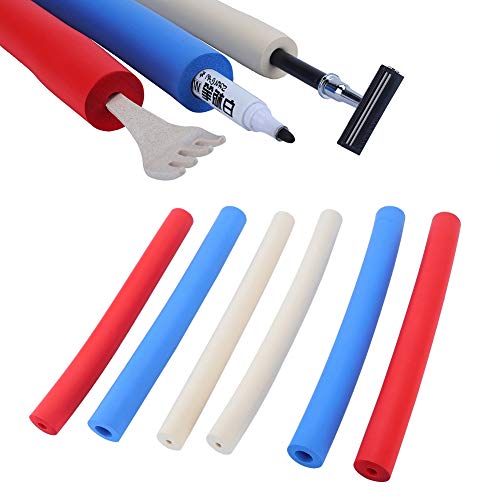 Funda con mango de espuma, conveniente mango antideslizante, seguro, 6 piezas, lápices, cepillos de dientes para utensilios, bolígrafos
