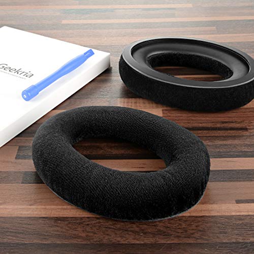 Geekria Comfort Velour - Almohadillas de repuesto para auriculares Sennheíser Game ONE, PC360, PC363D, PC373D (Negro)