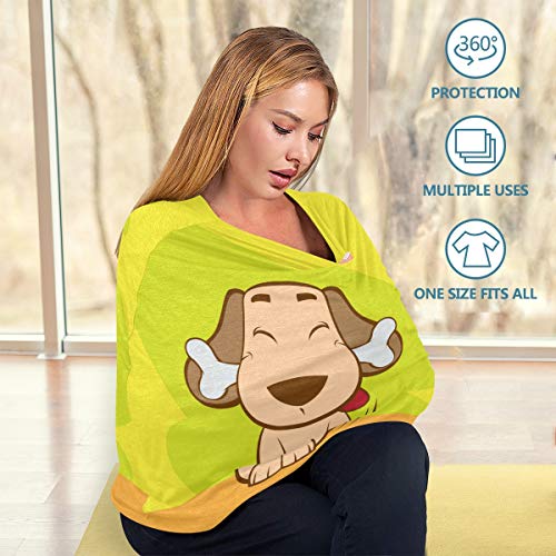 Gog Hueso Amarillo La Lactancia Materna Enfermería Cubierta Asiento de Coche de Bebé con Dosel Transpirable Carros de La Compra Cubierta para Bebé