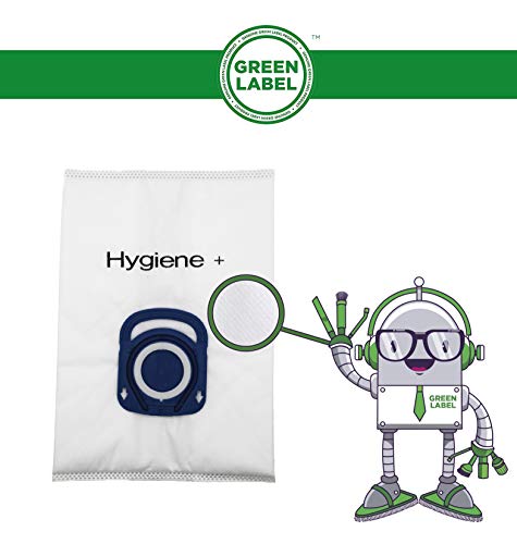 Green Label Empaque de 10 Bolsas de Alta Filtración Higiene + para Aspiradoras Rowenta Silence Force, Compact Power y X-Trem Power (Reemplaza a ZR200520)