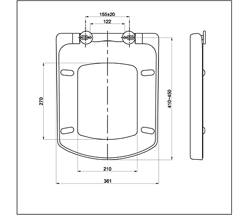 Grünblatt Asiento de inodoro 515506 compatible con Roca Hall, descenso automático y extraíble para la limpieza, material Duroplast, color blanco
