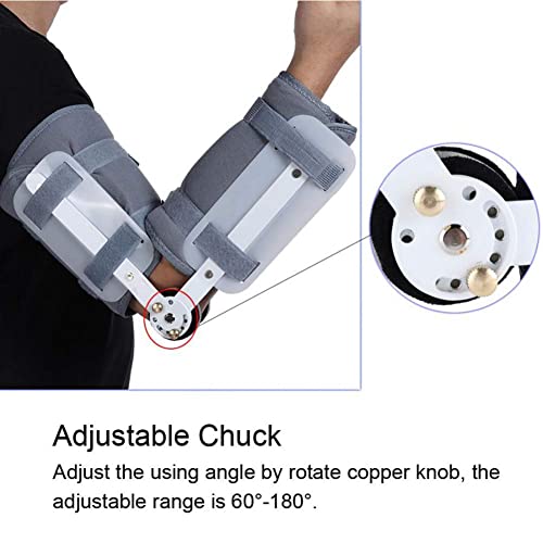 GTTYQT Articulación del Codo Ajustable Fijación Externa Brazo articulado del Brazo de corrección Ortesis del Brazo Soporte del Codo Protector del Miembro Superior (M)