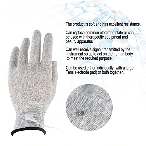 Guantes de Masaje Conductivos Extremo Masaje Electrodos de fisioterapia de guantes para electroterapia, Masaje