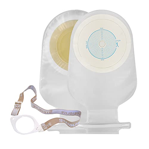 GUTYRE Bolsa De Ostomía, Bolsa De Heces De Una Pieza, Bolsa De Ostomía Anorrectal, Bolsa Abierta Desechable, Limpia E Higiénica, Parche 10/20/30, con Parche para Estomas,20pcs