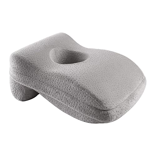 H HILABEE Almohada de La Siesta de La Espuma de La Memoria Portátil, El Escritorio de Oficina para Dormir El Cuello de Apoyo a Los Cojines, Boca Abajo Reposacab - gris, tal como se describe