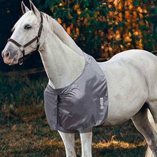 Harrison Howard Babero protector de hombro para caballo con protector de pecho, color azul medianoche