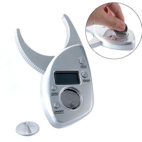 Healifty Plicometro Medidor Manual Grasa Corporal Tipo Pinza Analizador de Pliegues de Piel Electrónico