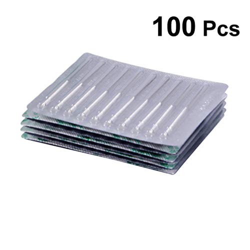 HEALLILY 100Pcs 0? Suministros de Agujas de Masaje Estériles Desechables de 25X13mm para La Salud.