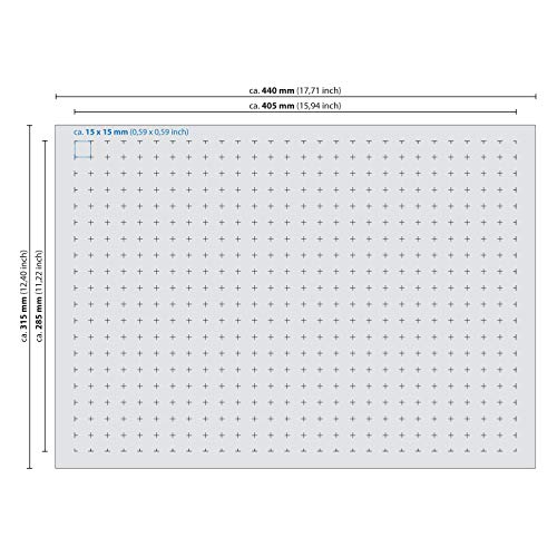 HMF 1451-45 Espuma Personalizable Precortada, Inserciones de Espuma para Cajas, 440 x 320 mm, Tabletop, Altura: 45 mm