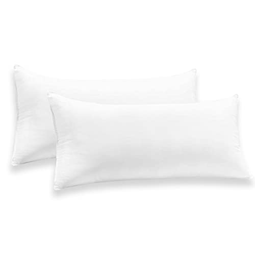 HOME MERCURY – Almohada de Fibra Hueca siliconada de Alta recuperación, Tacto Suave, antialérgico, higiene Garantizada. (40 x 80 CM (Pack 2))