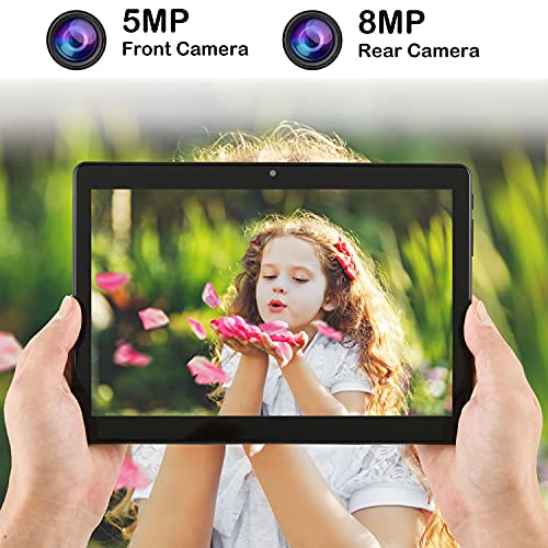 HOPESUNIN Tableta Android de 10 Pulgadas con Android 10.0 Ultra-Fast, 4GB RAM, 64GB ROM-certificación gsm de Google, ultradelgada 8000 mAh/WiFi/5 MP 8 MP/Type- C (Negro)