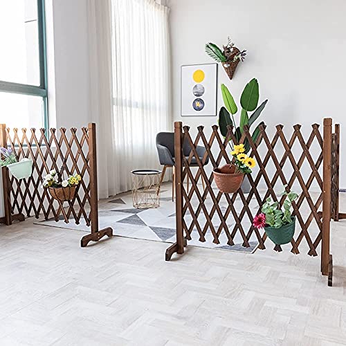 HSWYJJPFB Vallas para Jardin Barandilla Decorativa para Exteriores, Valla de piquete, Valla de Madera, Valla telescópica, Marco de Escalada, Adecuado para balcón al Aire Libre, jardín, Patio 1022(C