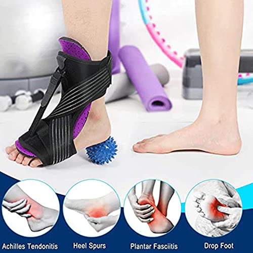 HUWENJUN123 Férula para Fascitis Plantar, Tobillera Ajustable, Soporte ortopédico para Fascitis Plantar, Dolor en el Arco del pie, Soporte para tendinitis de Aquiles para Mujeres y Hombres