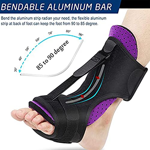 HUWENJUN123 Férula para Fascitis Plantar, Tobillera Ajustable, Soporte ortopédico para Fascitis Plantar, Dolor en el Arco del pie, Soporte para tendinitis de Aquiles para Mujeres y Hombres