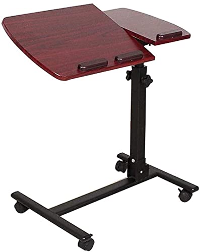 HYCy Escritorios Ajustables Mesa para portátil, mesita de Noche, Escritorio para Cama Ajustable. Tenedor de Bandeja de computadora de elevación Plegable, polea de Soporte de Conferencia