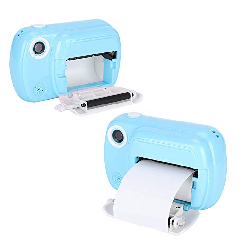 i-Paint P9 - Cámara de Fotos instantánea para niños, impresión B/N sobre Papel térmico, cámara 1080P, videocámara Digital FHD, LCD de 3,5", Micro SD de 32 GB, Color Azul