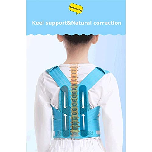 IJNBHU Cinturón ortopédico de corrección de cifosis Plegado Transpirable para niños Soporte de Espalda Cinturón de Hombro Corrección de cifosis para niños (Color: Rosa, Tamaño: Pequeño)