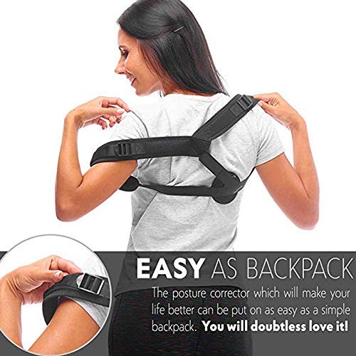 IJNBHU Corrector de Postura Corrector de Postura de Espalda Mujeres Hombres, Evitar encorvarse, Aliviar el Dolor Correas de Postura, Soporte de clavícula Brace Soporte de Soporte