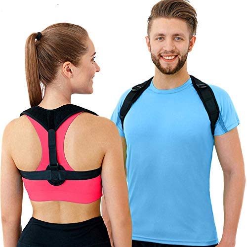 IJNBHU Corrector de Postura Corrector de Postura de Espalda Mujeres Hombres, Evitar encorvarse, Aliviar el Dolor Correas de Postura, Soporte de clavícula Brace Soporte de Soporte