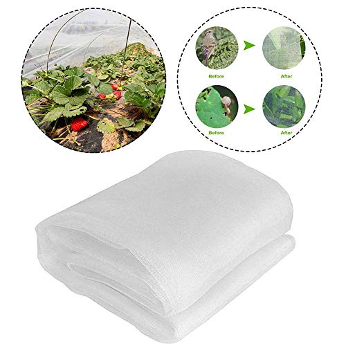 Insecto Pájaro Pantalla Jardín Barrera Barrera Malla Ciega Para Plantas Flores Árboles Frutales Protección De Flores Malla De Malla, Blanco