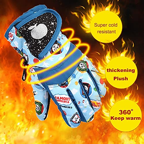 Invierno cálido Snowboard Guantes de esquí Niños Niños Mitones de Nieve Esquí Impermeable Aire Respirable M/L -a33-L