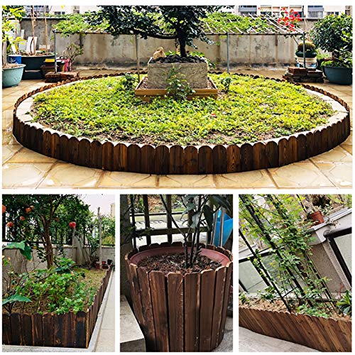 JIANFEI-Valla de jardín Valla De Madera, Casa Patio Madera Maciza Barandilla por Parque Camino Embellecer Decoración, Planta Retención De Suelo Dividir, 2 Modelos, 8 Tamaños