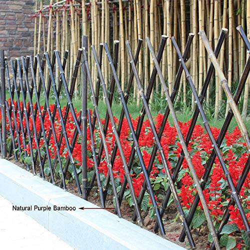 JIANFEI-Valla de jardín Valla Decorativa Escalable Bambú Cuadrícula Flores Escalada Estante, Al Aire Libre Césped Patio Barandilla Dividir Decoración, 2 Colores (Color : Purple, Size : 180X60CM)