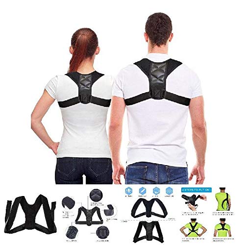 JIUYUE Corset Correa de corrección de la Buena Postura del Corrector de la Postura del Corrector de la Espalda Ajustable para niños Adultos (Color