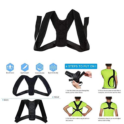 JIUYUE Corset Correa de corrección de la Buena Postura del Corrector de la Postura del Corrector de la Espalda Ajustable para niños Adultos (Color