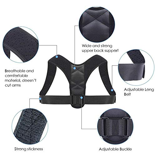 JIUYUE Corset Correa de corrección de la Buena Postura del Corrector de la Postura del Corrector de la Espalda Ajustable para niños Adultos (Color