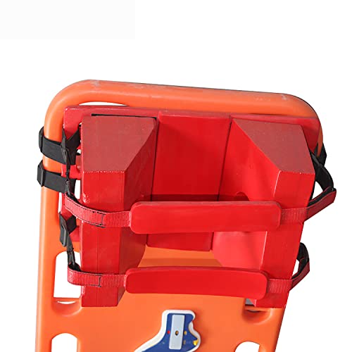 jjff Tablero De Espina Dorsal EMT De Primera Respuesta, con Inmovilizador De Cabeza Y Cuello Ortopédico, Adecuado para Nadar, Rafting, Botes, Alivio De Inundaciones, Etc.