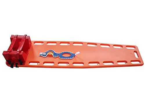 jjff Tablero De Espina Dorsal EMT De Primera Respuesta, con Inmovilizador De Cabeza Y Cuello Ortopédico, Adecuado para Nadar, Rafting, Botes, Alivio De Inundaciones, Etc.
