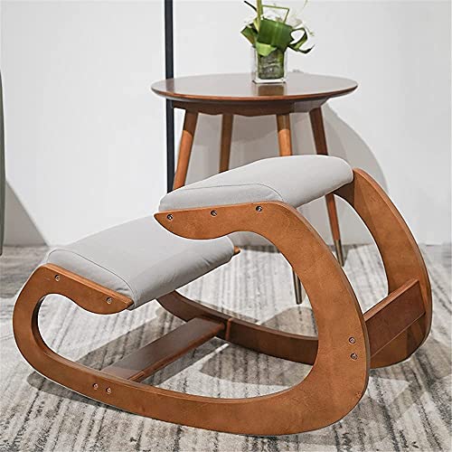 JJYY Silla ergonómica para arrodillarse Taburete para arrodillarse Mecedora, Silla de Oficina con Asiento Acolchado y Rodilleras Silla de Escritorio para corrección de Postura Taburete para compu