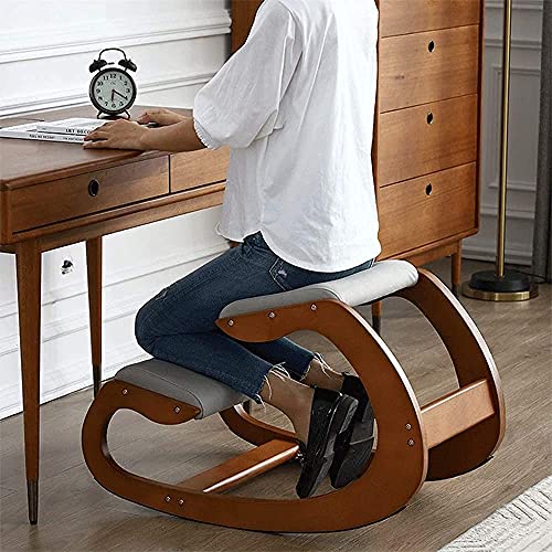 JJYY Silla ergonómica para arrodillarse Taburete para arrodillarse, Silla de Oficina con Asiento Acolchado y Rodilleras Silla de Escritorio para corrección de Postura Taburete para computadora pa