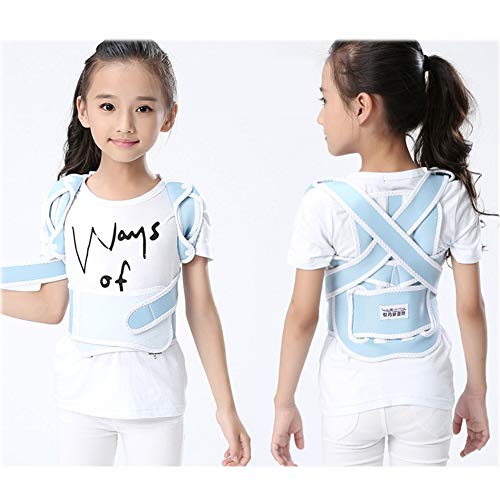 Jmung Corrector Postura Y Soporte para Espalda Ayuda con La Cifosis Temprana Aparatos Ortopédicos para Niños Postura De Sentado Ortesis Ortosis Ortesis para Estudiantes Masculinos Y Femeninos,Blue,XL